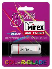 Флешка Mirex Knight 8Gb White 8Гб белый