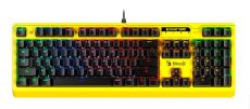 Клавиатура проводная A4Tech Bloody B810RC Punk желтый/черный
