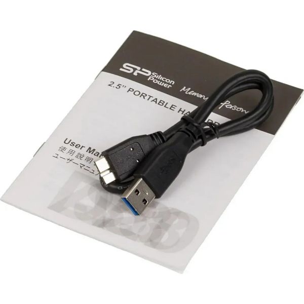 Внешний жесткий диск Silicon Power Stream S03 [SP020TBPHDS03S3W], 2 Тб, HDD 2.5 